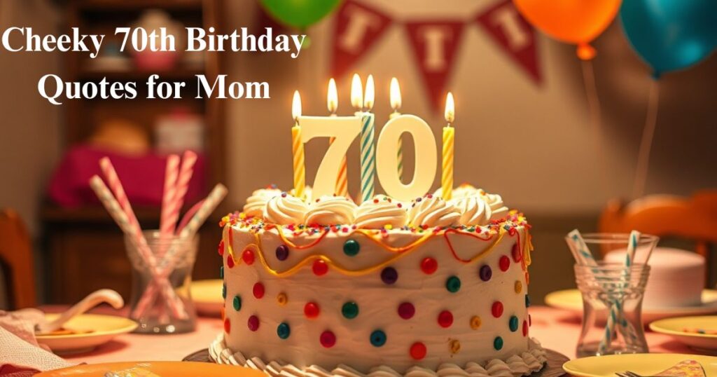 Cheeky 70th Birthday Quotes for Mom