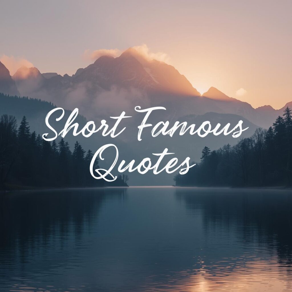 Short Famous Quotes About Life