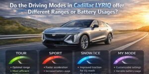 do the driving modes in cadillac lyriq offer different ranges or battery usages?